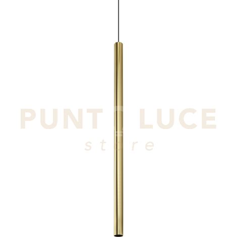 LOOK ROUND SOSPENSIONE 1 LUCE ATTACCO GU10 OTTONE D.4X10CM