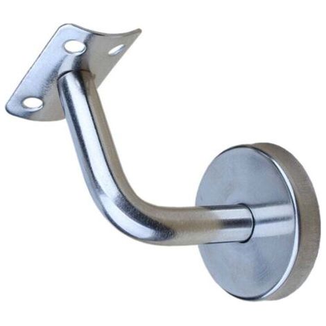 QORVA-Support Main Courante Inox 304 pour Rampe Escalier Support Mural Rampe Bois Argent (4 Pièces)