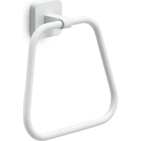 Portasalviette Ad Anello Bianco Opaco Da Muro  Tahiti