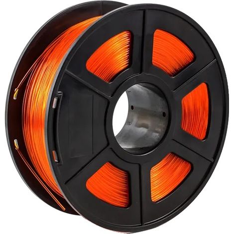 Filament d'imprimante 3D, matériau PETG, impression facile, Orange Transparent (1/2)