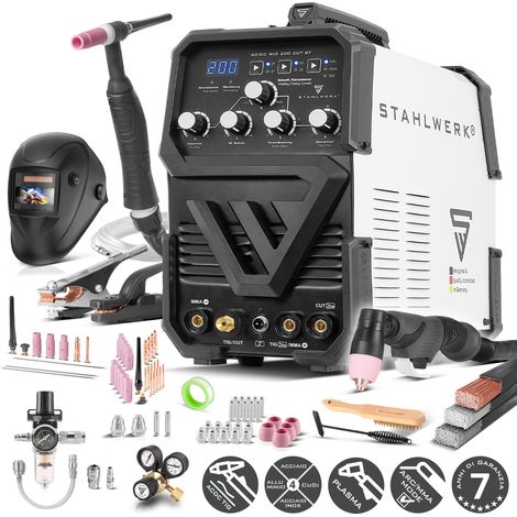 STAHLWERK Saldatrice AC DC Wig 200 CUT ST con taglierina al plasma, completamente attrezzata (1/5)