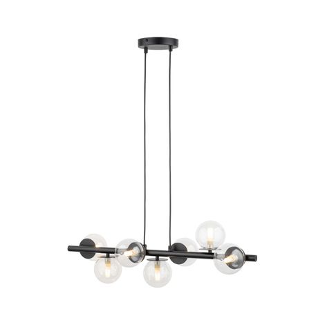 Suspension Sigma AVOLA noire 7 globes verre G9 12W (1/2)