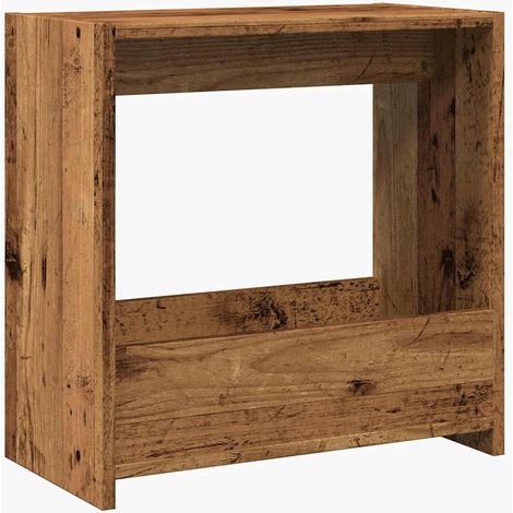 Table d'appoint vieux bois 50x26x50 cm bois d'ingénierie