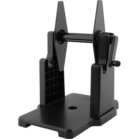 Porte-étiquettes 2 en 1 pour rouleaux et étiquettes en accordéon, support thermique pour étiquettes d'expédition, accessoire pour imprimante d'étiquettes de bureau, pour la maison et le bureau (noir) (1/5)