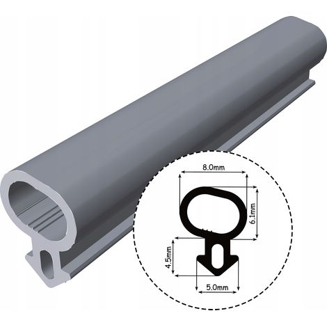 Guarnizione per finestre in PVC S-232 PANORAMA GRIGIO 1m (1/5)
