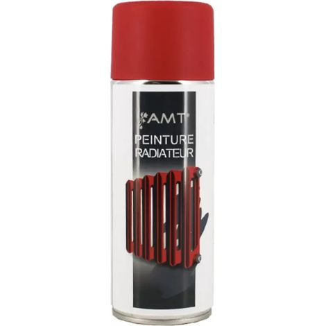 Bombe de peinture aérosol AMT Peinture radiateur Rouge Mat (BPR04) 0,330 L (1/2)