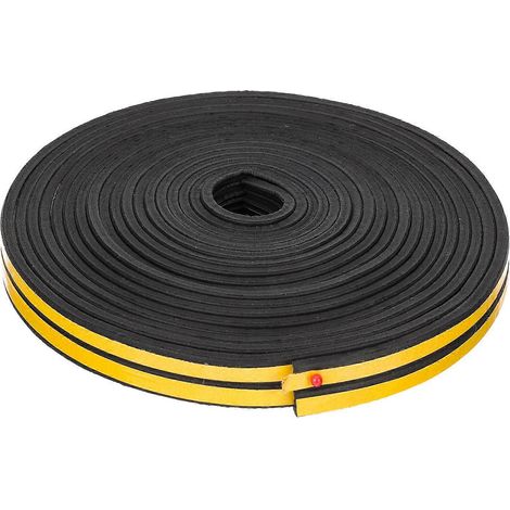 Joint d'étanchéité auto-adhésif, joint d'isolation phonique, coupe-froid de porte-120x1.7cm-Black (1/4)