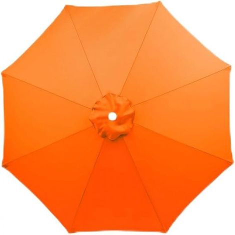 Toile De Parasol Déporté - 2.5 M - 8 Baleines - Pour Jardin Cour Terrasse Plage Piscine - Orange - 1 Pièce (1/5)