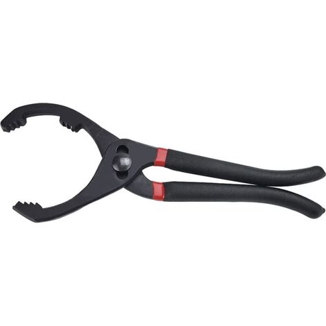 royaluxe - Pince Filtre a Huile en Acier Pince de Retrait de Filtre à Huile 22.5cm 10 Pouce Clé de Filtre à Huile Ajustable Pince pour Filtres à Huile d'un Diamètre de 45 à 145 mm(Noir), (1/5)