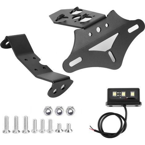 Support de plaque d'immatriculation, garde-boue arrière bien rangé, éliminé avec lampe LED blanche, adapté pour Honda CBR1000RR 08-16 (1/5)