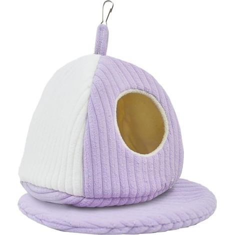 1 Nid d'oiseau, crochet suspendu, coussin coton amovible, conception coupe-vent, hamac hiver pour perroquet écureuil