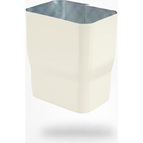 Manchon de raccordement pour descente rectangulaire 60x80 mm en aluminium ton pierre - ALUHOME