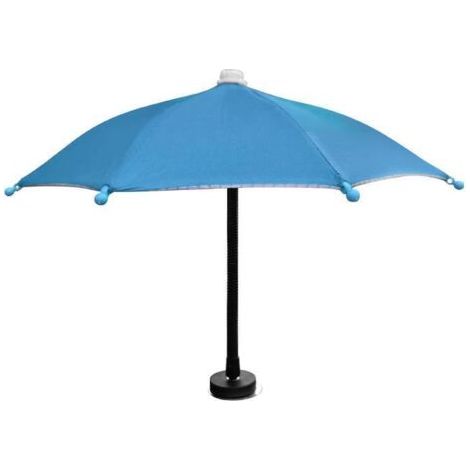 Parapluie magnétique pour téléphone portable, réglable et pliable, pour la plage et l'extérieur (bleu ciel) (1/5)