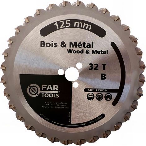 Fartools – Lames de scie circulaire 125 mm – Lot de 2 – Pour bois dur et teck – Coupe nette sans éclat – Alésage 20 mm (1/3)