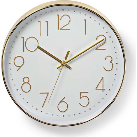 Orologio da Parete Circolare Nedis Oro Bianco 32 cm (1/5)