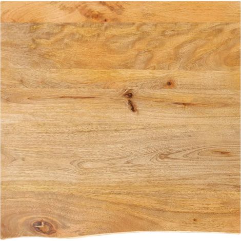 Tischplatte mit Baumkante 40x40x2,5 cm Massivholz Mango