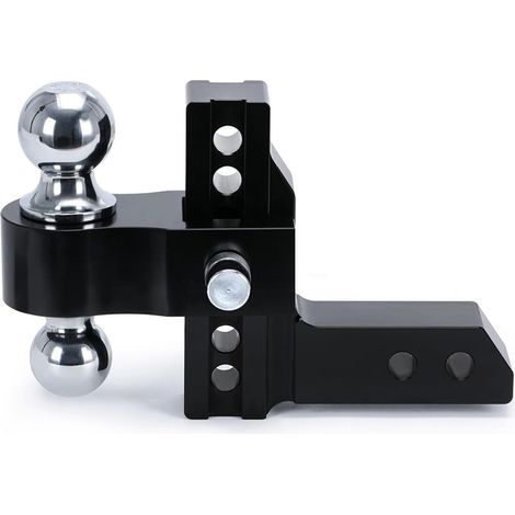 Attelage De Remorque Réglable 2 "récepteur 6" Attelage De Chute/montée 12500 LBS Support De Boule 2 "2-5/16" Double Boule De Remorquage Doubles Serrures (1/5)