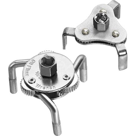 2Pcs Réglable 3 Mâchoire Universelle Filtre à Huile jeu de clé, outil de Suppression de Magnétique Motocyclettes Voitures Camions et Lourds pour les Filtres Moteurs, Conduits et Raccords (1/5)