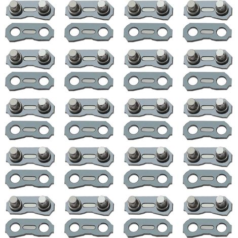 Jeux de Maillons de Chaîne de Tronçonneuse Sangle Préréglée de Réparation de Maillon Compatible Adaptée aux Chaînes de 62 à 86 Maillons 20pcs (1/2)