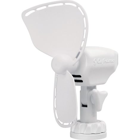 Ventilateur 12V câblage direct. Sans gril et fonctionnement silencieux. Conception de lames antichoc. 2 vitesses. Fabriqué au Canada. (1/2)