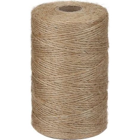2 morceaux de corde de 100 m, corde naturelle marron pour tableaux de jardin, plantes, loisirs créatifs (1/4)