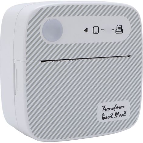 Imprimante d'étiquettes thermique Bluetooth, mini imprimante de poche sans encre, bandes blanches, portable (1/5)