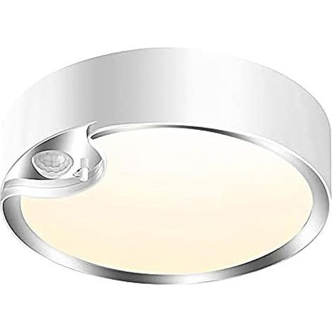Plafonnier sans fil à détecteur de mouvement, alimenté par piles, avec 80 LED, idéal pour placard, douche, cellier, escalier, couloir, abri de jardin ou garage. (1/5)