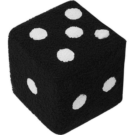 Pouf Cube Doux Confortable Simple Chaud Base Solide pour Salon Chambre Noire 20x20x20cm (1/5)