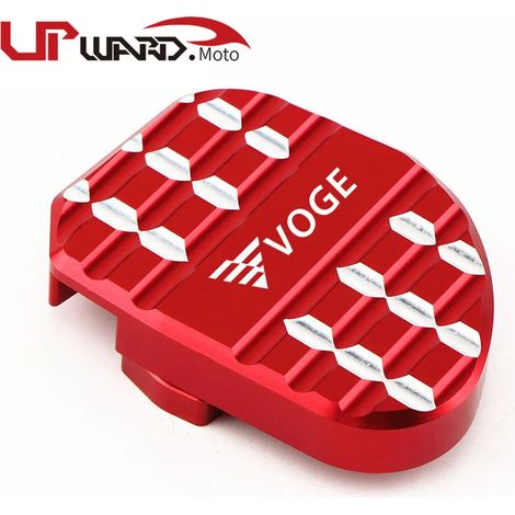 (B-Rouge) Compatible avec les modèles Loncin Voge 500R, 650DS, 300R, 300RR et 300AC. Béquille latérale CNC, extension et support. Agrandissement S maxpower. (1/4)