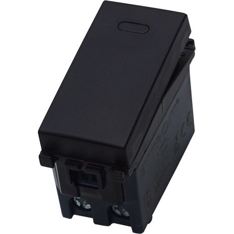 ETTROIT Pulsante unipolare 1P 16A Colore Nero Compatibile Con Vimar Arke - VA1001