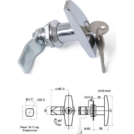 Ouvre-porte Silver Safe Garage Terrouille Terrouble Pour 2 Clés Pour Armoire à Outils (1/5)