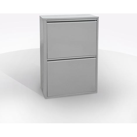 PORTARIFIUTI CM 60X25 H. 92.5 IN METALLO GRIGIO (1/5)