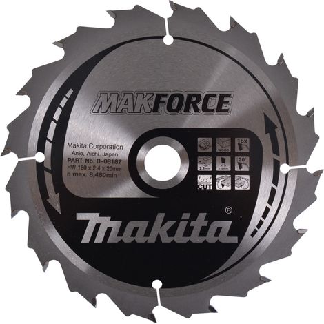 MAKITA B-08187 HM 180/20/16D Disque