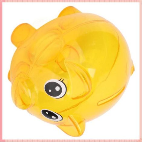 Boîte à tirelire en forme de cochon transparente, boîte de rangement pour économies en plastique, décoration de centre de table, grande taille (1/5)