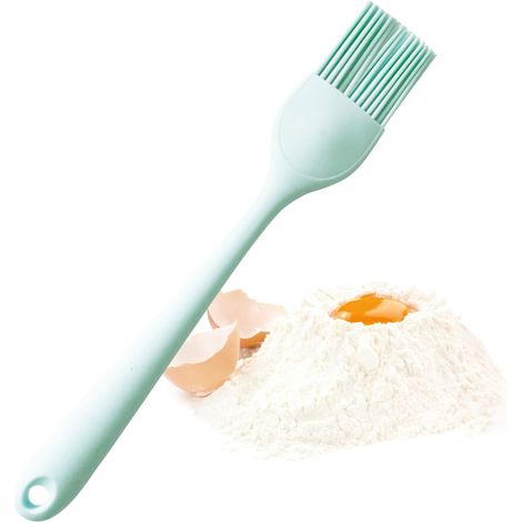 Pinceau de Pâtisserie en Silicone - 27,2 x 4,4 cm - Résiste Hautes Températures & Ne Raye Pas - Pinceau Cuisine Alimentaire - Vert d’Eau (1/5)