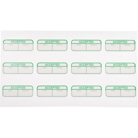 Étiquette verte pré-imprimée RS PRO Blanc, 120 par paquet ( Prix pour Sachet de 120 ) (1/2)