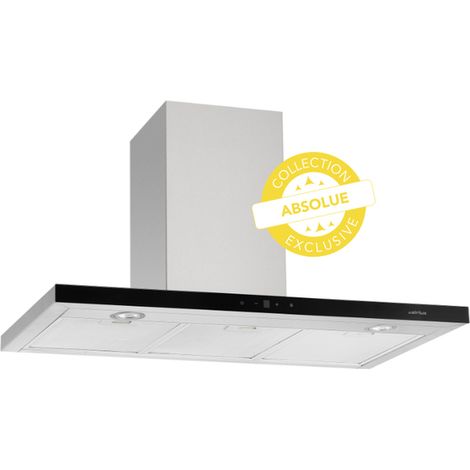 Hotte décorative murale 90cm 636 m3/h inox - Airlux - AHBS960SS