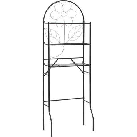 Toilet Rack Black 60x33x174 cm vidaXL