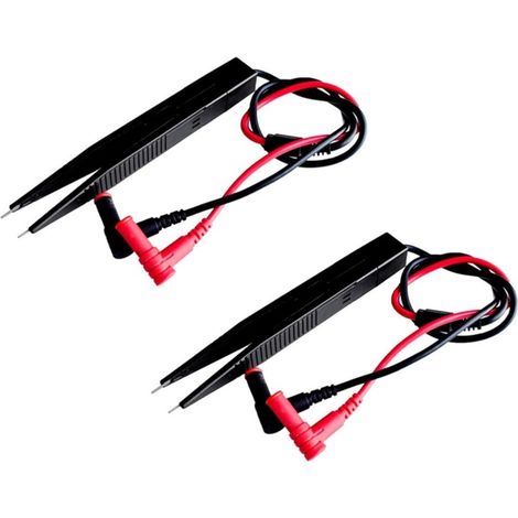 LAOA Lot de 2 sondes multimètres, condensateur, inductance, LCR, pince de test, pince de test CMS, pince de test de 5 mm de diamètre (1/5)