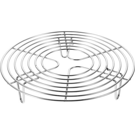 NineClouds Grille d'insertion en acier inoxydable Support de cuisson Cuiseur à vapeur Grille à gateau ronde (20x20x4cm) (1/5)