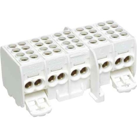 Hager KH25C Bloque de distribución eléctrica 5 polos blanco