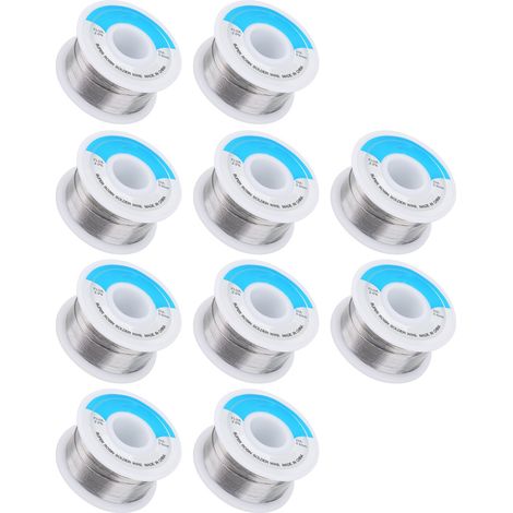 Fil de soudure en étain pur 10 pièces, 0,6 mm, 100 g, point de fusion bas, fournitures industrielles de soudage (1/5)