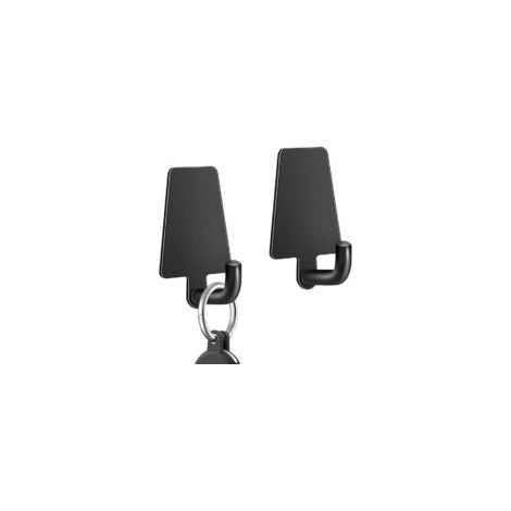 Gancho para toallas de baño, no requiere perforación, montaje adhesivo en pared, baño y aseo, toallero de pared negro, soporte para toallas de cocina, ganchos adhesivos de pared - Crezuo