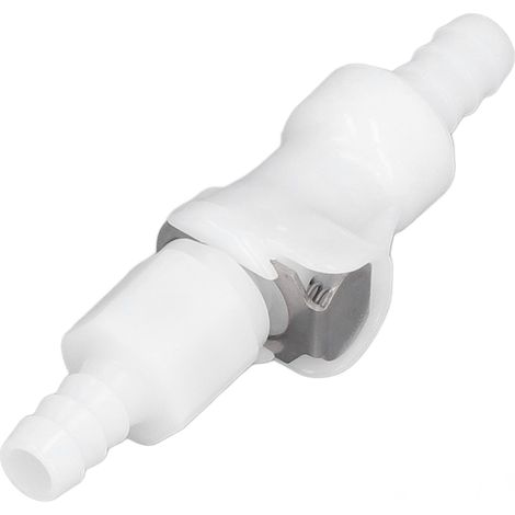 Raccord rapide pour tuyau en plastique 5/16 avec robinet d'arrêt, en plastique de qualité alimentaire, pour conduite d'eau, de gaz et de bière. (1/5)