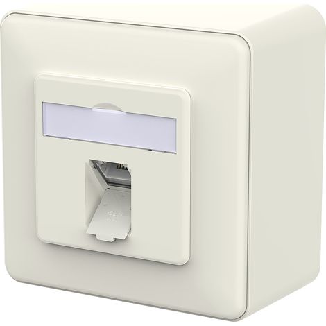 Metz Connect E-DAT C6A LSA++ 1 Port AP blanc pur, 130E370002-I