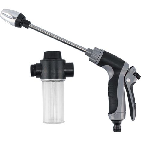 Pistolet de lavage auto à longue tige, haute pression, avec réservoir de savon (1/5)
