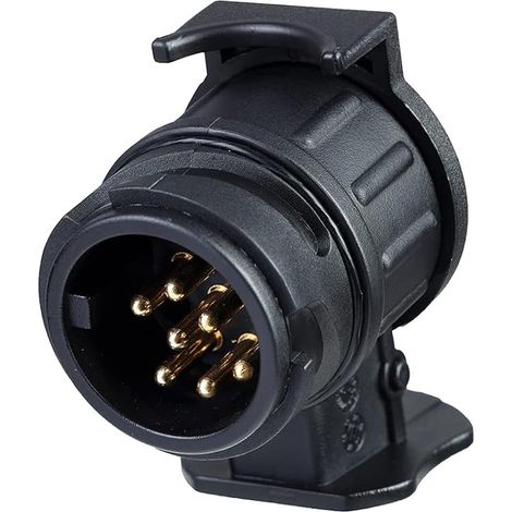 Adaptateur Remorquage 13 Broches vers 7 Broches, Adaptateur Prise Remorque Attelage, Connecteur Convertisseur Prise Remorque Étanche 12V, pour Caravane Camion RV Voitures Bateau (1/5)