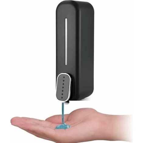 Dispenser di sapone a doppia erogazione da parete, ricaricabile, con pompa da 350 ml, dimensioni 11,3 x 21 cm, grande capacità, facile installazione, per sapone liquido. (1/5)