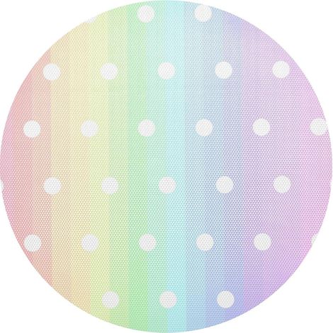 Sets de table ronds lavables à pois arc-en-ciel pastel, sets de table de cuisine'Pois Arc-en-ciel Pastel one sizex1'Pois Arc-en-ciel Pastel'one sizex1 (1/5)