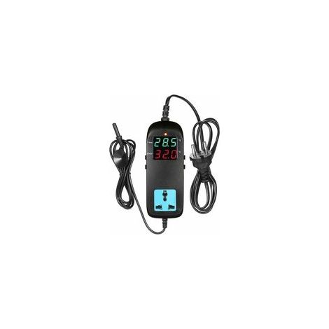 Termostato para caldera, termostato electrónico, controlador de temperatura con pantalla digital LED y enchufe.